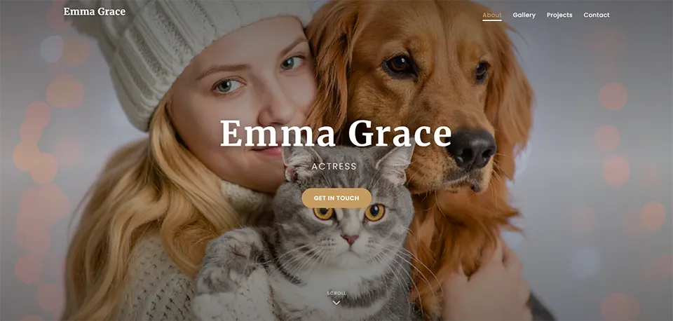 Creative portfolio website preview