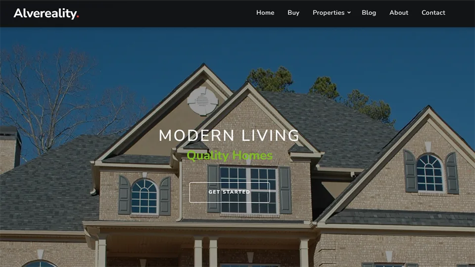 Real estate listing website preview